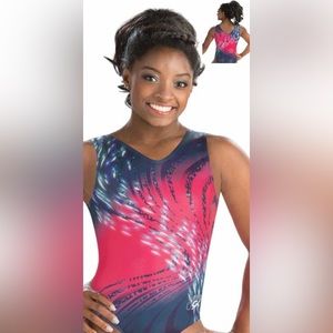 Simone Biles GK Elite Pink Whirl Wind Leotard *AM